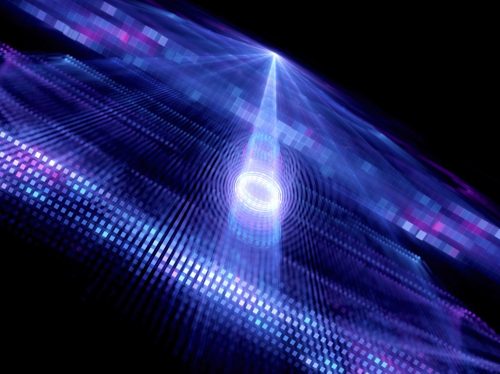 A quantum computing data tunnel.