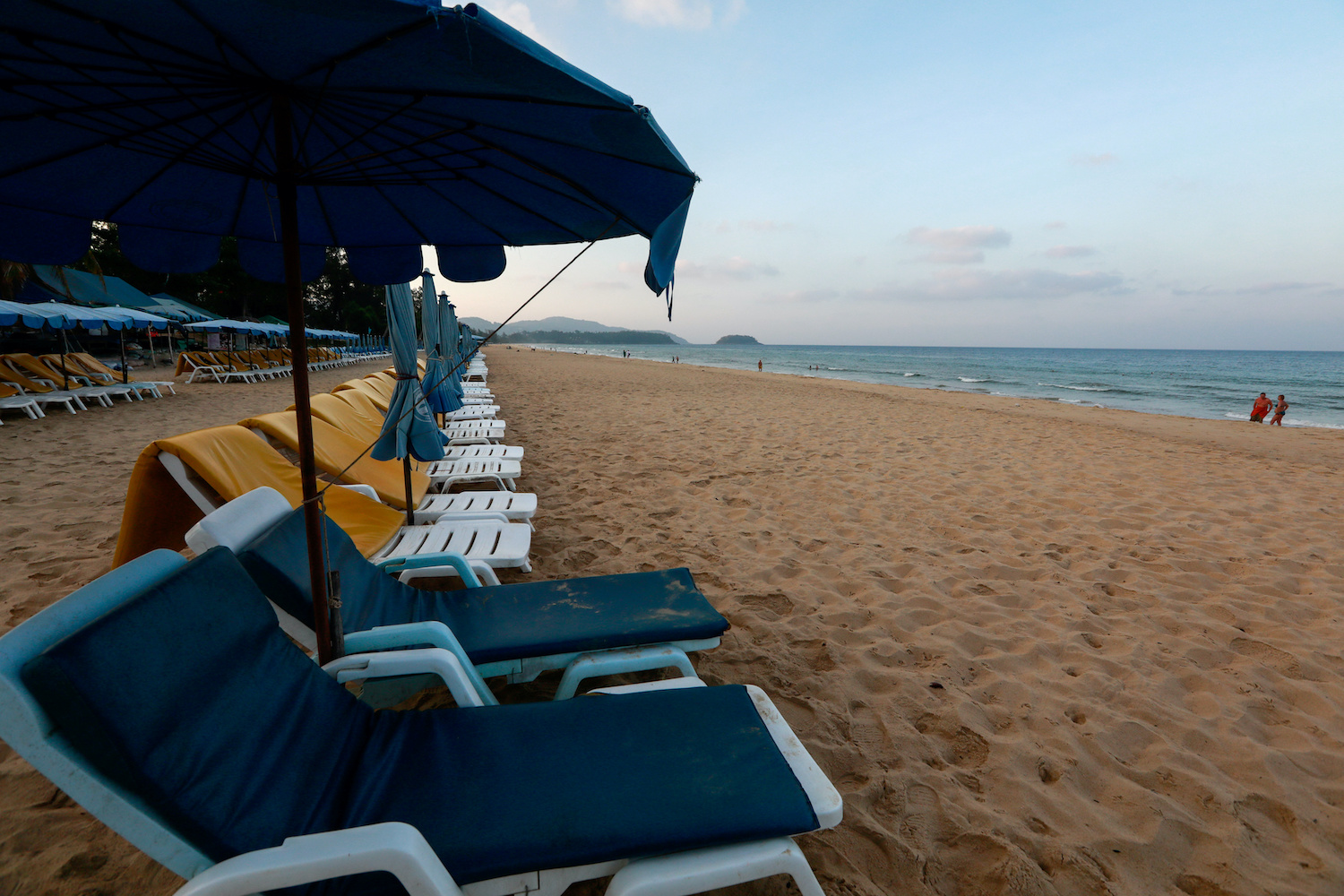 Empty chairs are seen on a beach which is usually full of tourists, in Phuket, Thailand. Photo: Reuters
