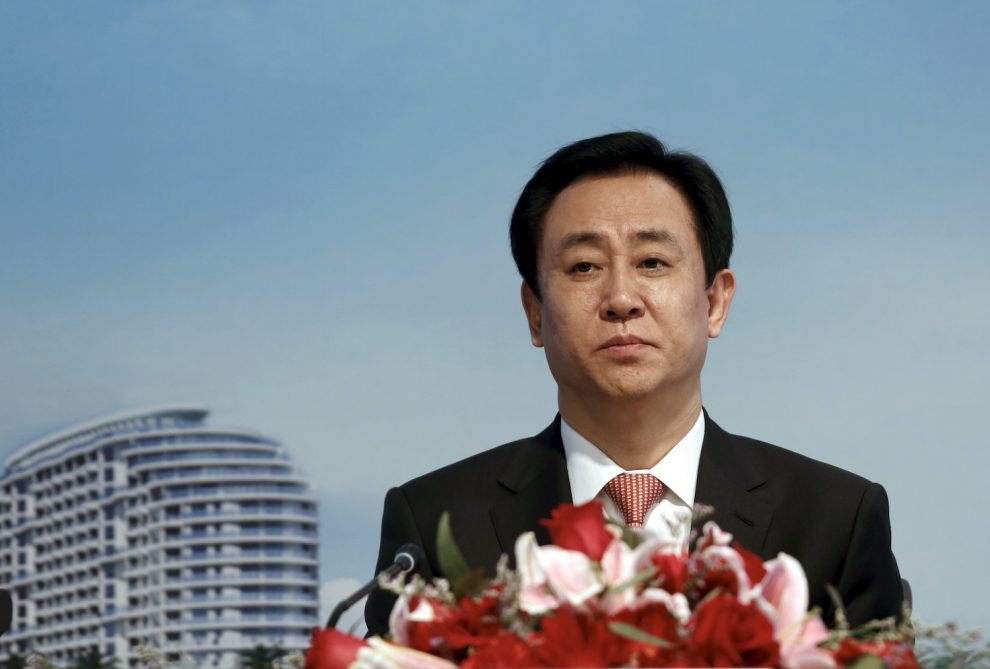 Evergrande chairman Hui Ka Yan is seen at a news conference in Hong Kong in March 2016