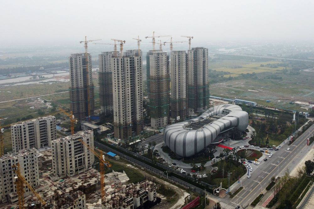 Aerial view of Evergrande Cultural Tourism City in Taicang