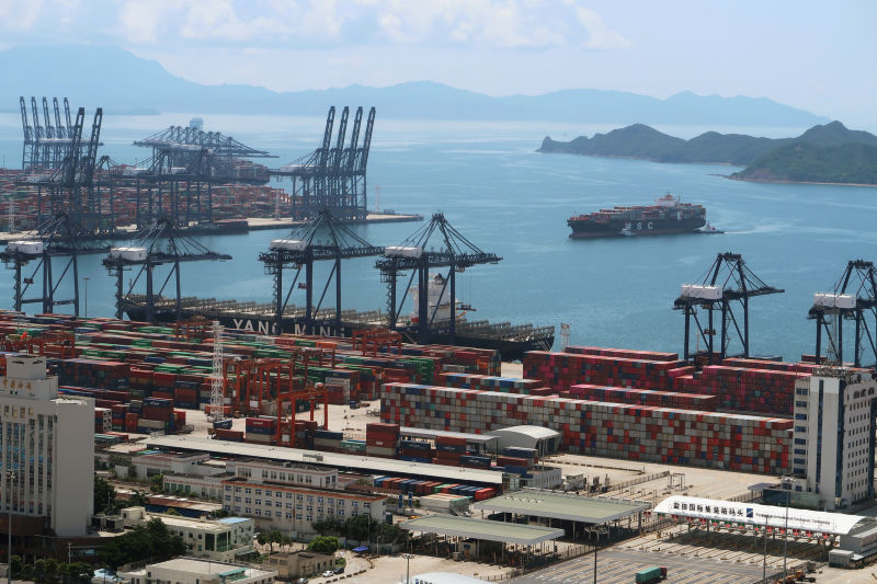 Ships at China port