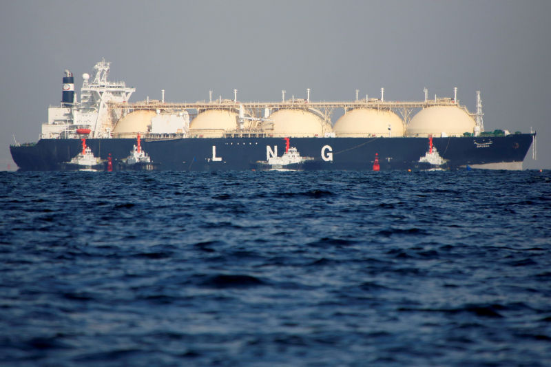 An LNG tanker in Japan