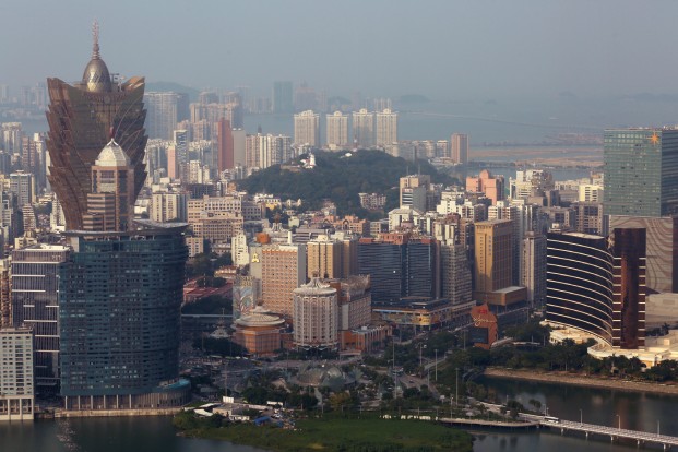 Casinos are seen in a general view of Macau, China.