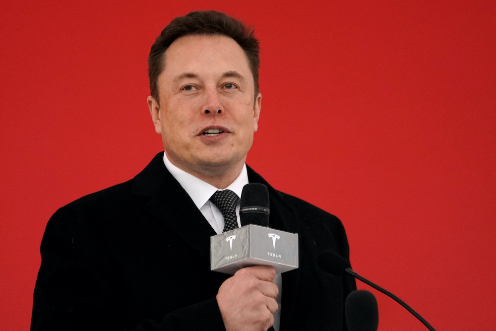 Elon Musk attends the Tesla Shanghai Gigafactory groundbreaking ceremony in Shanghai