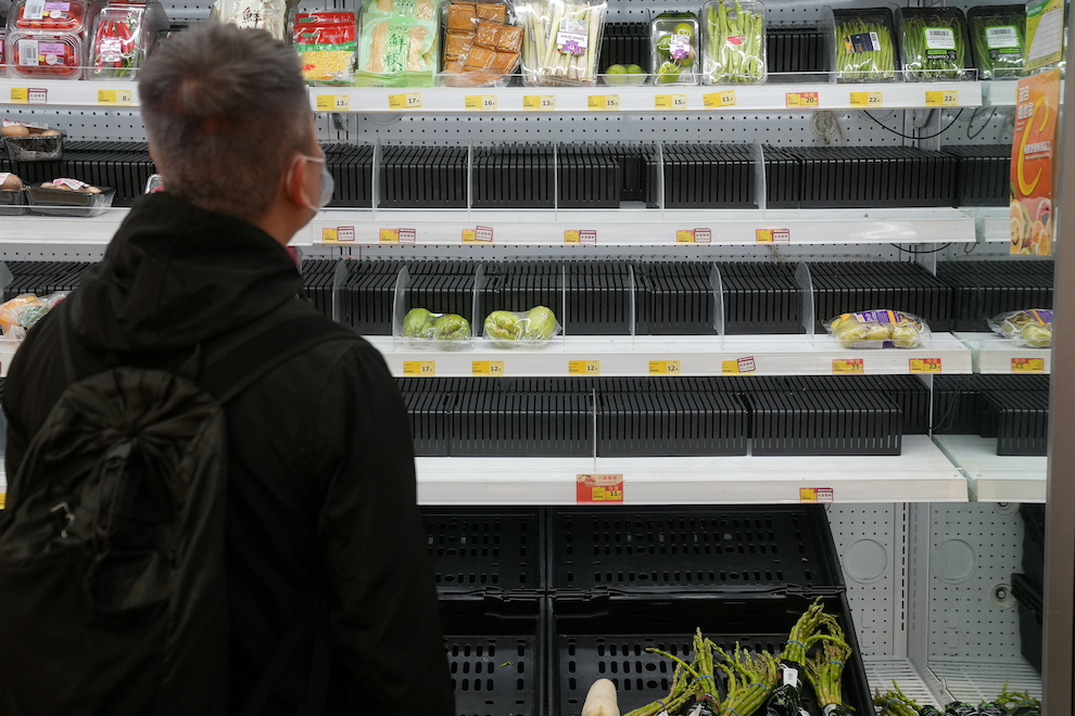 Hong Kong Food Supplies Disrupted as Covid Hits Goods Drivers
