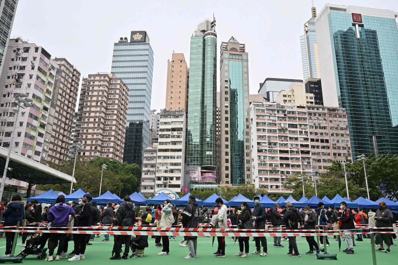 Hong Kong business district