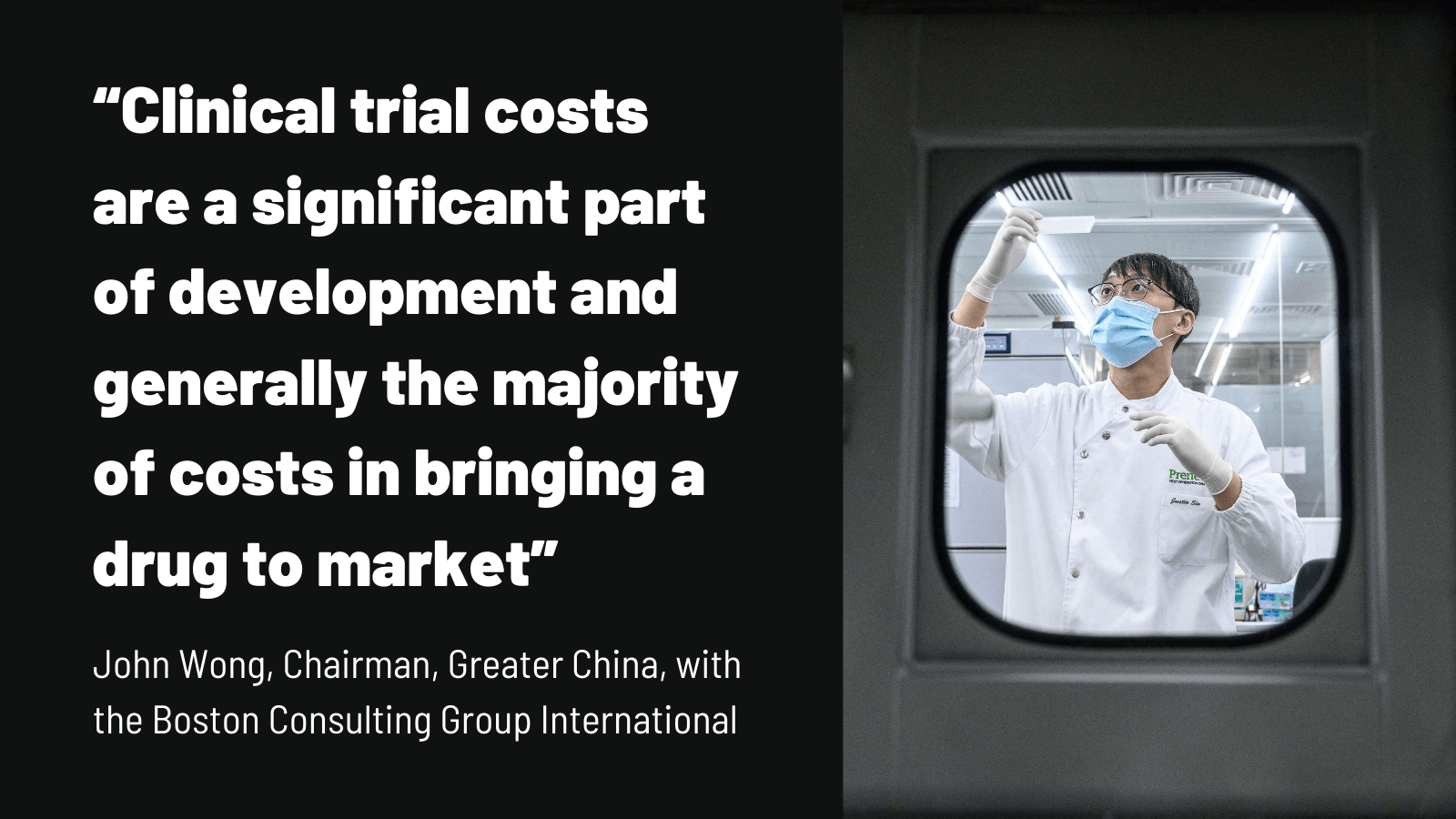 Clinical trial costs are a significant part of development and generally the majority of costs in bringing a drug to market