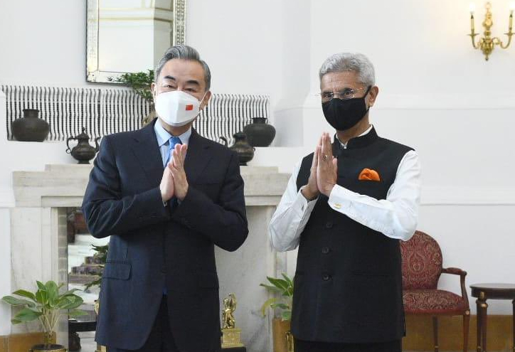 Wang Yi with Jaishankar