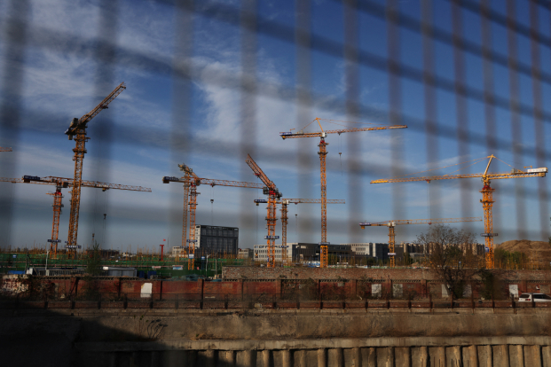 A construction site is pictured in Beijing