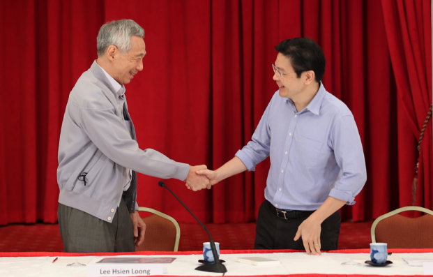 Lee Hsien Loong and Lawrence Wong