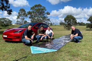 Printed Solar Panels to Power Tesla Car on Epic Journey