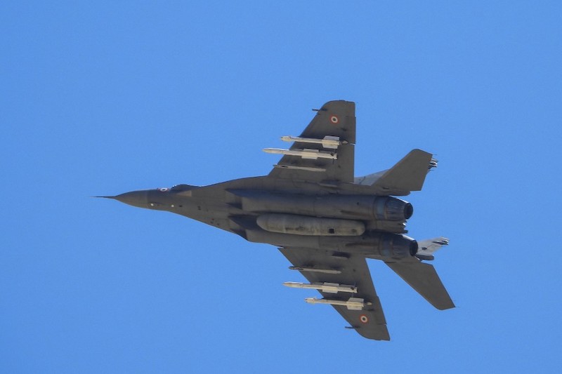 A Russian-made Indian Air Force MiG-29 fighter jet