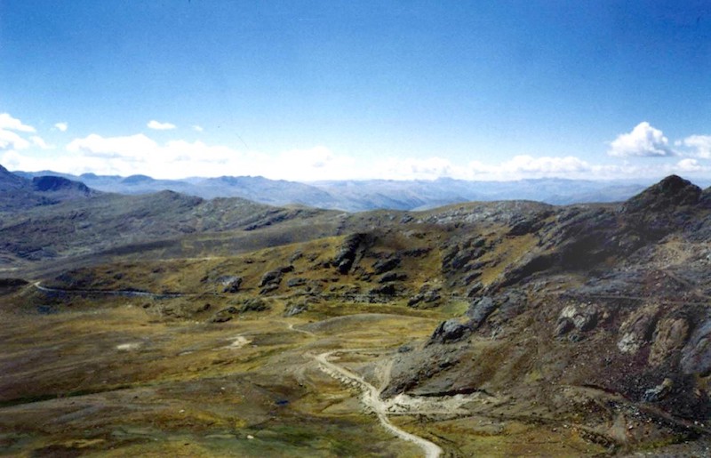 Aerial view of the Las Bambas copper deposit zone