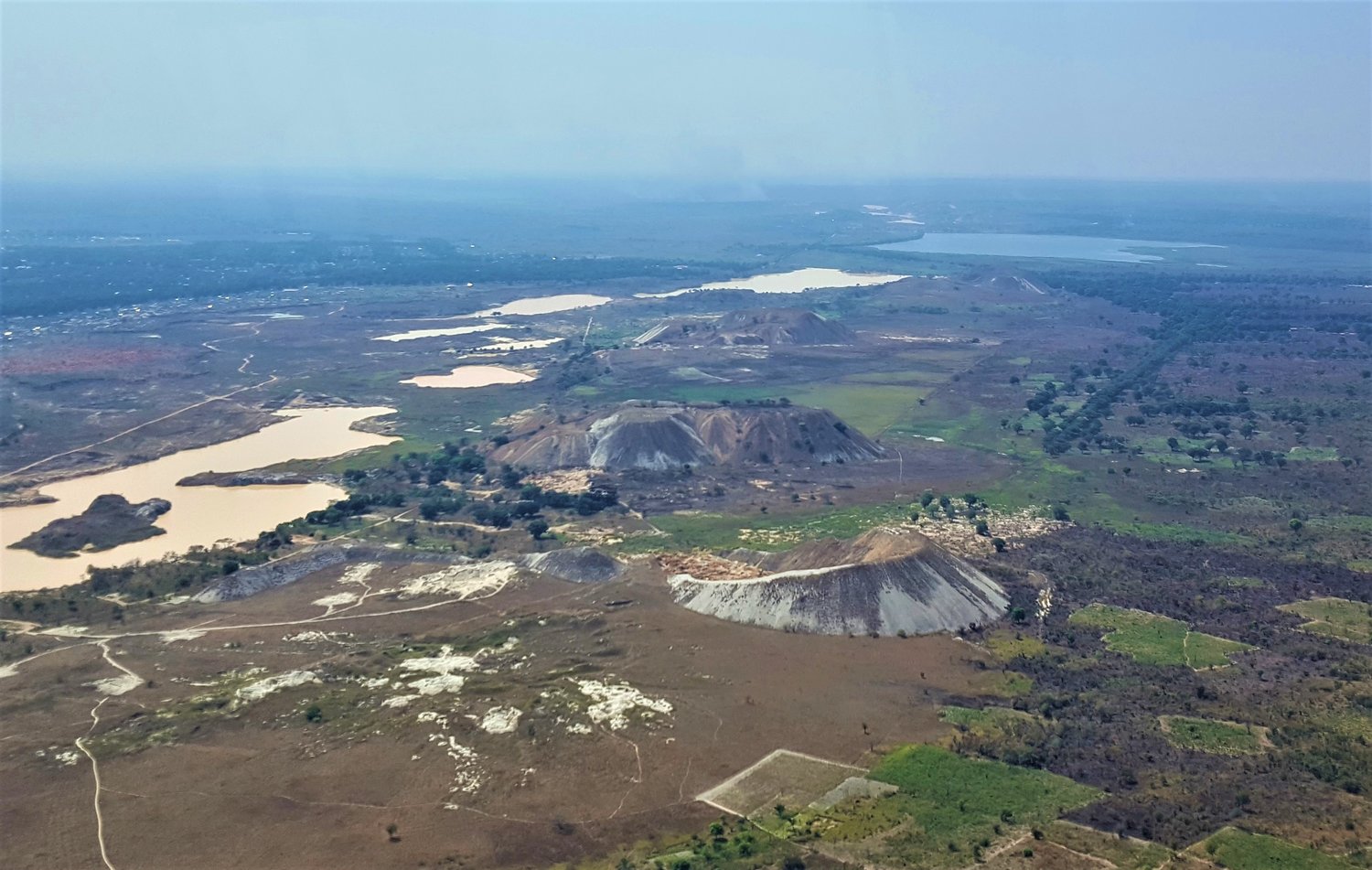 A legal tussle is playing out for control of the giant Manono lithium deposit, seen here, in the southeast of the Democratic Republic of the Congo in central Africa.