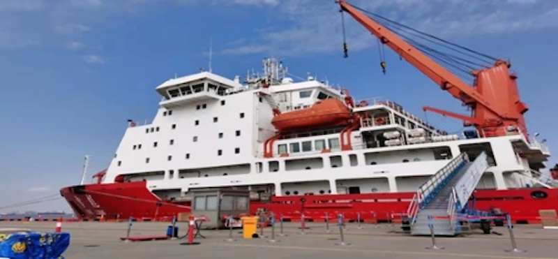 China's Xuelong2 vessel which has recently returned from a six-month expedition to the South Pole. Image: Feima, via Legend Capital.