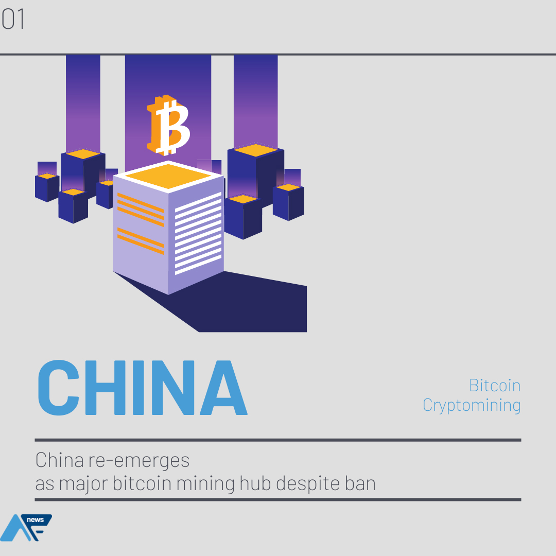 China Becomes World’s Second-Biggest Bitcoin Mining Hub