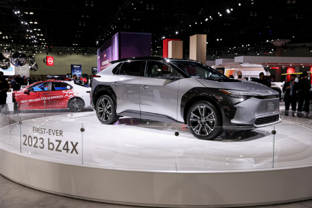 A 2023 Toyota bZ4X all-electric SUV