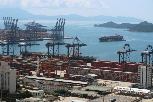 China's exports are likely to have slowed in August amid weaker global demand, a poll of analysts showed on Monday.