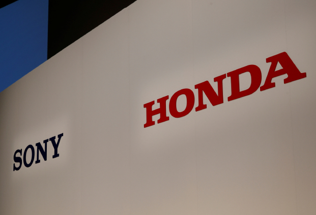 Sony Corp's and Honda Motor's logos
