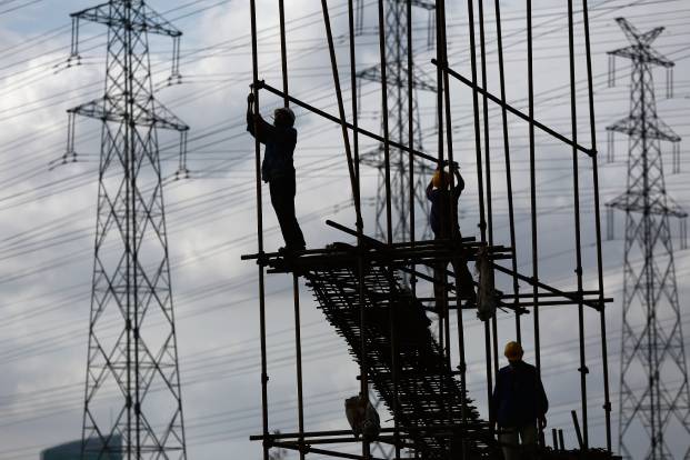 China construction workers