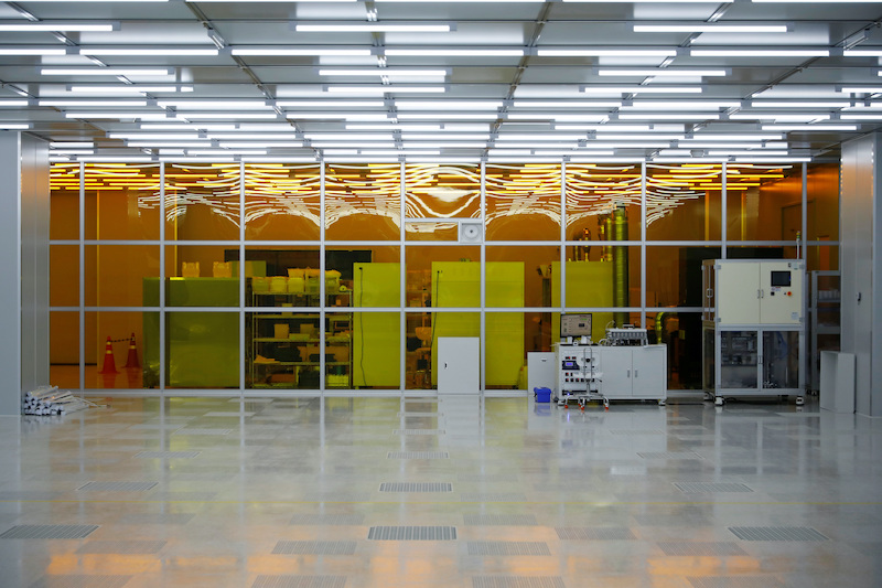 Semiconductor testing equipment is seen at a clean room of National Nanofab Center in Daejeon, South Korea