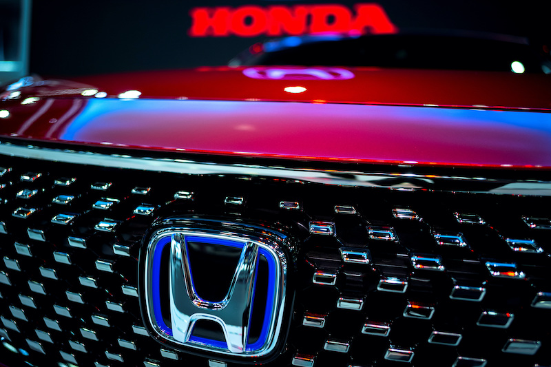 The Honda Motor logo is pictured at the 43rd Bangkok International Motor Show, in Bangkok, Thailand, March 22, 2022. REUTERS/Athit Perawongmetha
