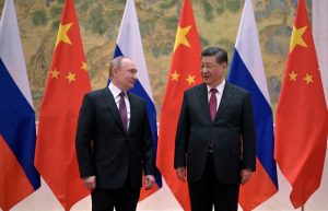 Russian President Vladimir Putin attends a meeting with Chinese President Xi Jinping in Beijing, China February 4, 2022. Sputnik/Aleksey Druzhinin/Kremlin via REUTERS ATTENTION EDITORS - THIS IMAGE WAS PROVIDED BY A THIRD PARTY.