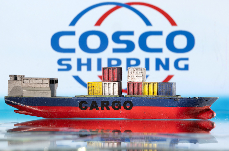 The German government is split on whether to allow China's Cosco to take a 35% stake in a terminal at Hamburg port.