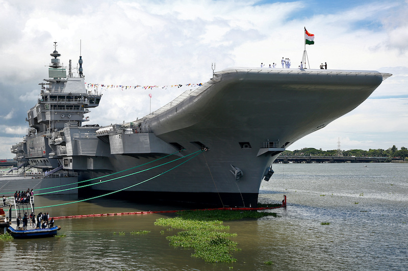 India has commissioned its first home-built aircraft carrier.