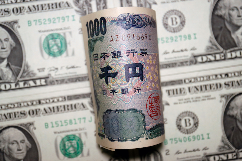 The Japanese yen rose to a more than seven-month peak on Monday.