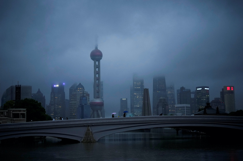 The biggest storm to hit the Yangtze River delta was downgraded on Thursday as it heads north of Shanghai.