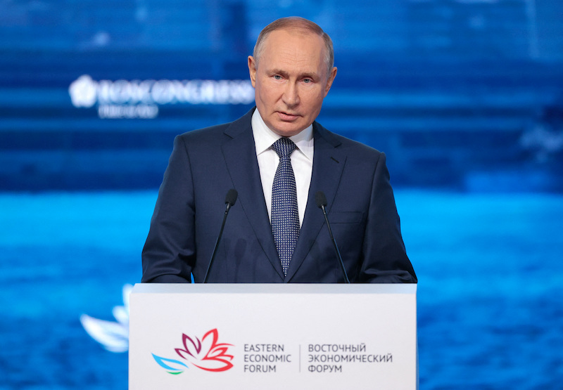 Putin says Asia is the future of economic power, while the West is in decline.