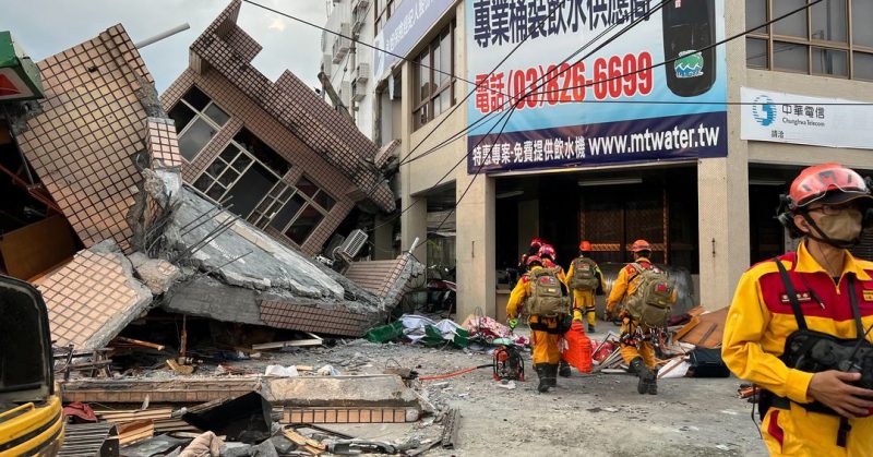 Infrastructure and buildings were damaged after strong earthquakes in eastern Taiwan on the weekend.