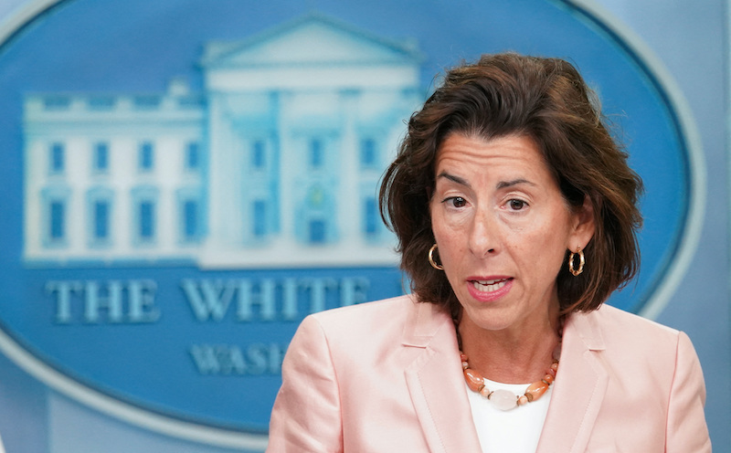 Gina Raimondo heads the Commerce Dept, which plans to expand its ban on chips and chipmaking tools being shipped to China.