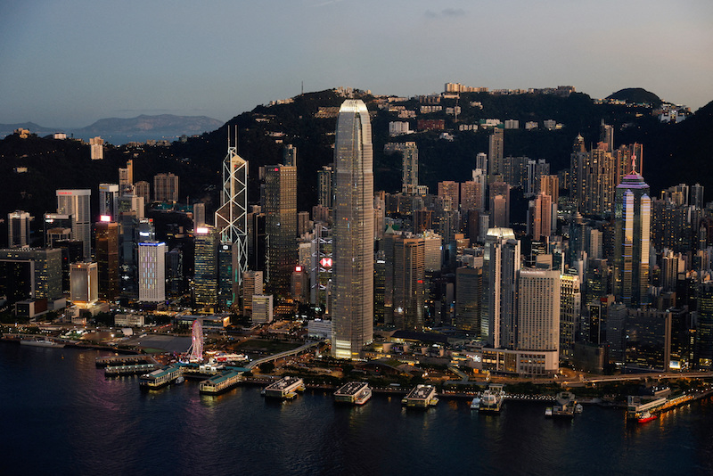 A general view of Two International Finance Centre (IFC), HSBC headquarters and Bank of China in Hong Kong, China, July 13, 2021. REUTERS/Tyrone Siu/File Photo