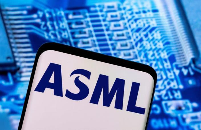 ASML logo is seen on a phone