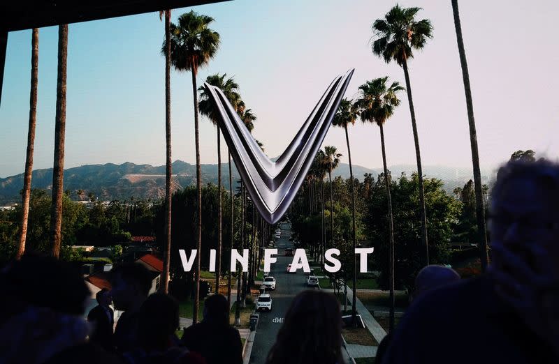 An image from Vinfast at the press day at the LA Auto Show