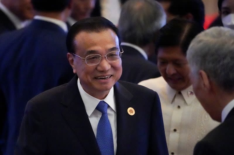 Chinese Premier Li Keqiang spoke at the East Asia Summit in Phnom Penh on Sunday.