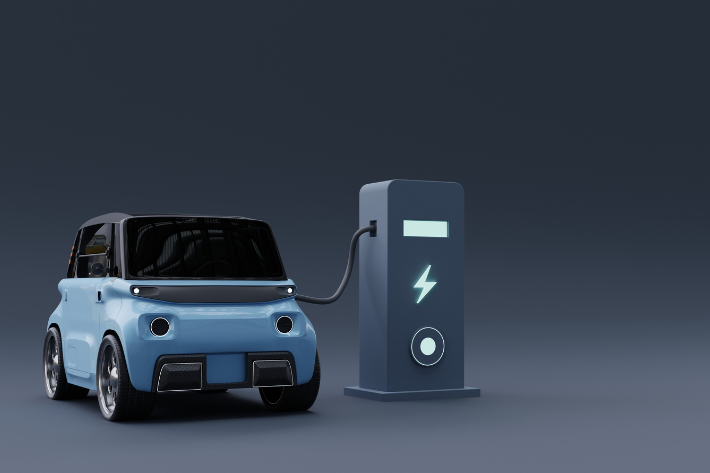 representational image of electric vehicle charging battery