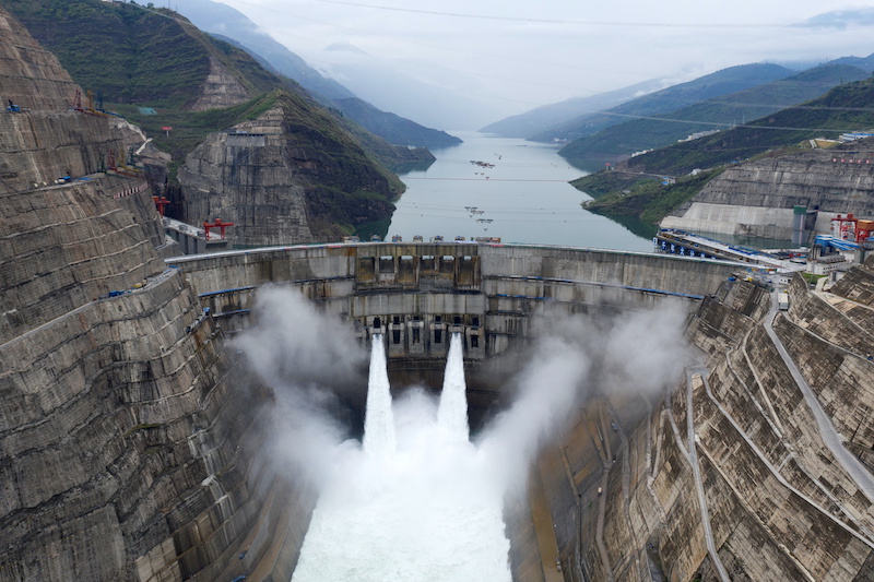 The Baihetan hydropower dam has started generating power, Yicai Global said on Tuesday Dec 20, 2022.