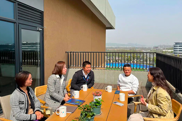Jack Ma at Yungu Education in China's Hangzhouc