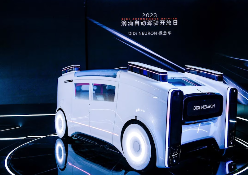A Didi robotaxi concept car Didi Neuron is pictured in this handout picture released on April 13, 2023. Didi Global/Handout via REUTERS