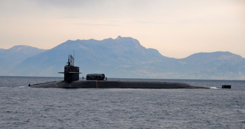 The guided missile submarine USS Florida (SSGN 728) pulls into the Bay of Naples, Italy in this file photo taken in the Mediterranean Sea on March 4, 2011 and released to Reuters on March 19, 2011 REUTERS/Daniel Viramontes/U.S. Navy photo/Handout