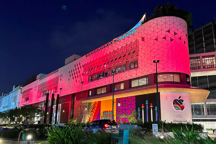 A general view of Apple’s first retail store in Mumbai