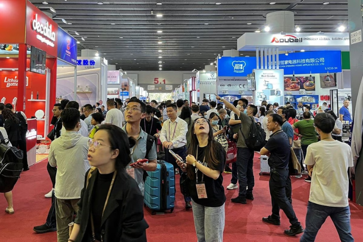 People visit the China Import and Export Fair, also known as Canton Fair, in Guangzhou, Guangdong province, China