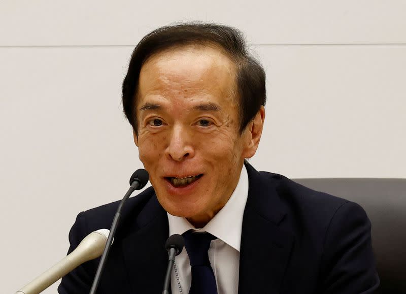 Bank of Japan Governor Kazuo Ueda has retained an upbeat outlook, saying he expects that domestic wages will keep rising because the global economy should warm up after a short slowdown.