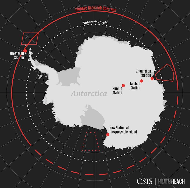 New satellite images reveal that construction has resumed for the first time since 2018 on China’s fifth station in the southern polar region.