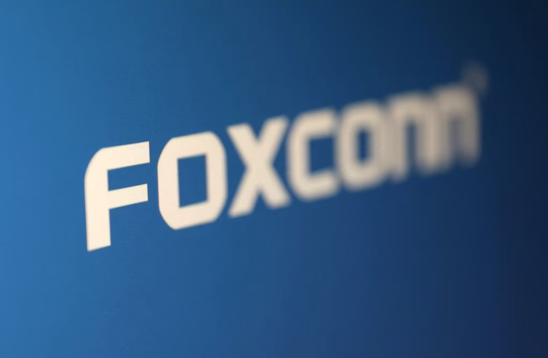 The Foxconn logo is seen in this illustration taken on May 2, 2023. Photo: Reuters
