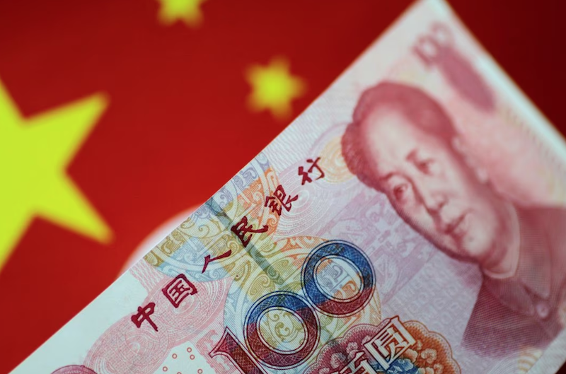 A China yuan note is seen in this illustration photo May 31, 2017. REUTERS/Thomas White/Illustration/File Photo