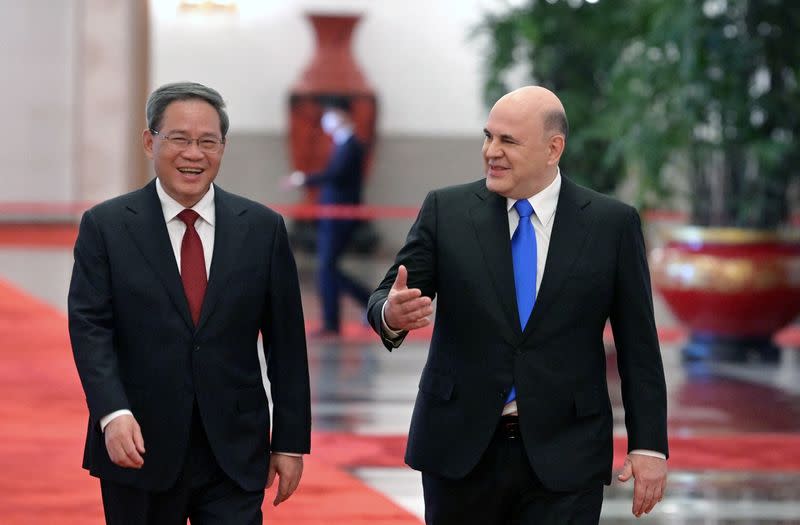 Ties between China and Russia are at an unprecedented high, Russia's PM said.